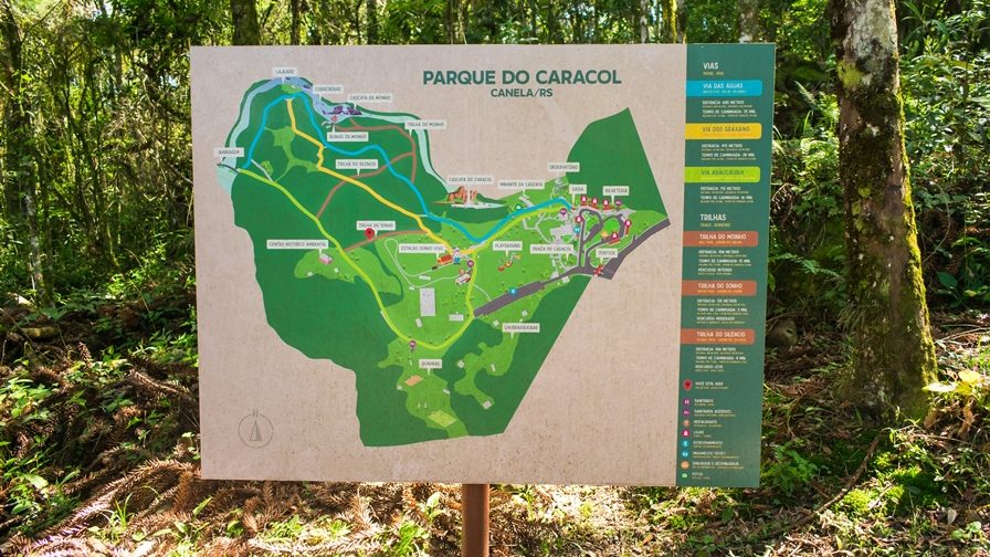 Mapa do Parque do Caracol